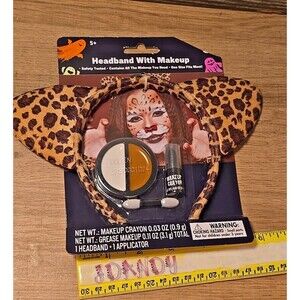 Leopard Ears Headband, With Makeup - Costume Set ~ HALLOWEEN COSPLAY PARTY KIT
